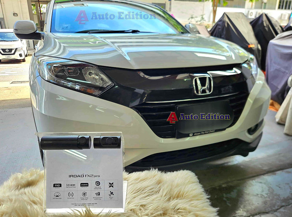 Honda Vezel - Car Dash Camera - IROAD FX2 Pro front & rear installed Singapore | Auto Edition