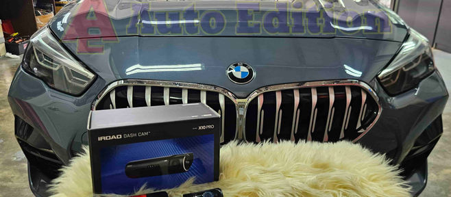 BMW 218i Car Dash Camera - IROAD X10 Pro front & rear installed Singapore | Auto Edition