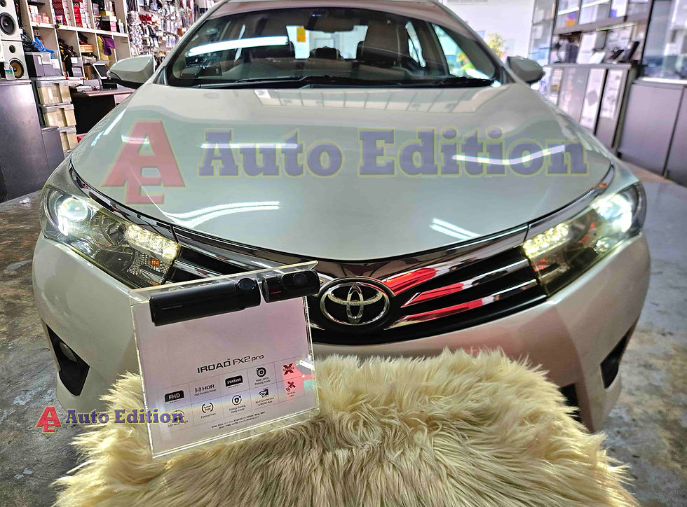 Toyota Corolla Altis - Car Dash Camera - IROAD FX2 Pro front & rear installed Singapore | Auto Edition