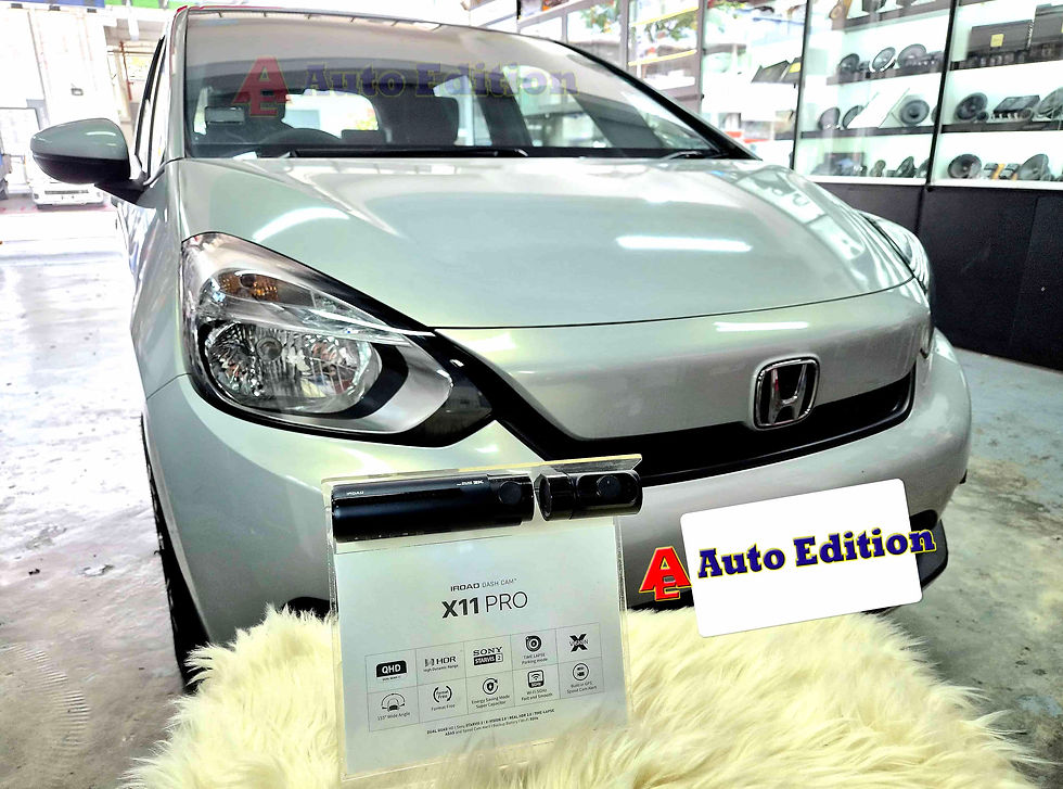 Honda Fit Car Dash Camera - IROAD X11 Pro front & rear installed Singapore | Auto Edition