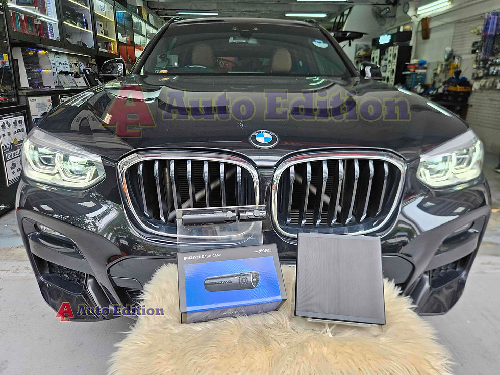 BMW X3 Car Dash Camera - IROAD X10 Pro front & rear + Parking motion - IROAD Power Pack Max 8 installed Singapore | Auto Edition