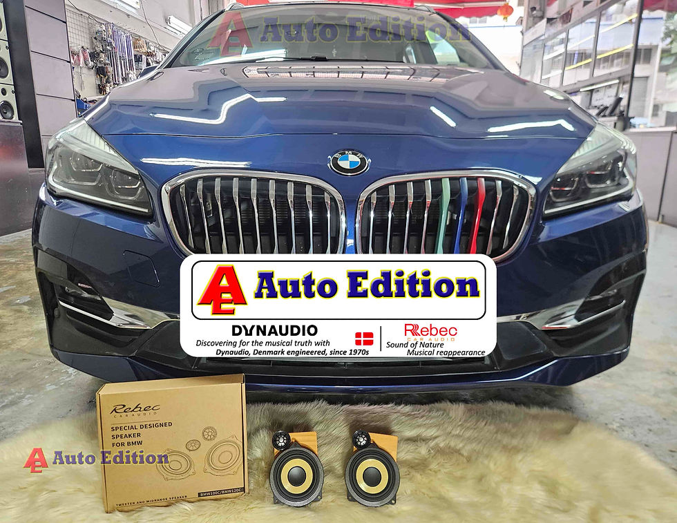 BMW 216i Gran Tourer - Car Speakers upgraded to Rebec Car Audio | Plug & Play Audio upgrade with Auto Edition Singapore