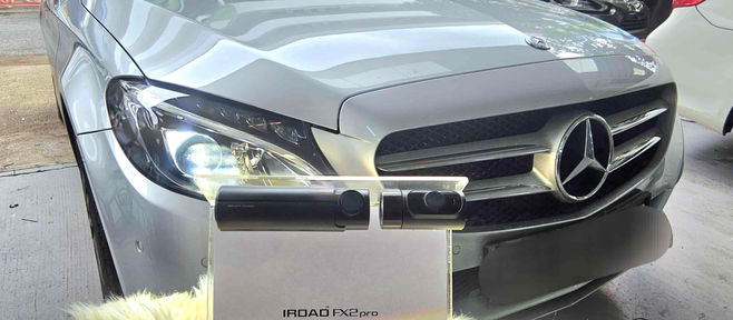 Mercedes C180 - Car Dash Camera - IROAD FX2 Pro front & rear installed Singapore | Auto Edition