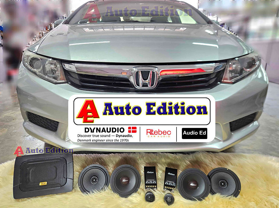 Honda Civic Car Audio upgrade – Rebec Car Speakers and Subwoofer | Plug & Play Audio upgrade with Auto Edition Singapore
