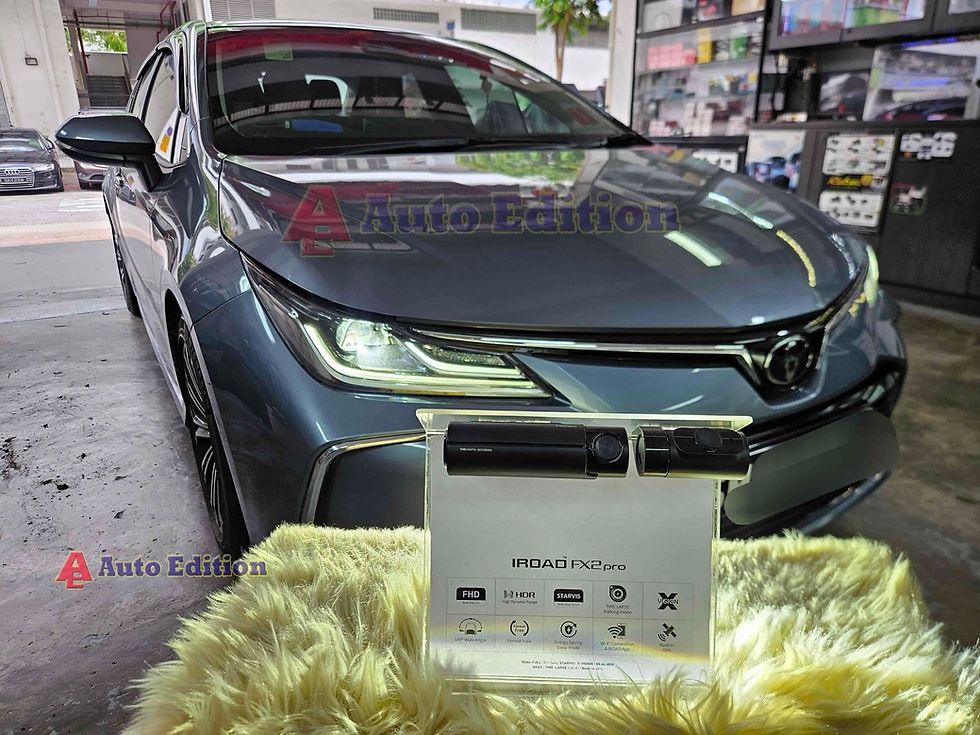 Toyota Corolla Altis - Car Dash Camera - IROAD FX2 Pro front & rear installed Singapore | Auto Edition