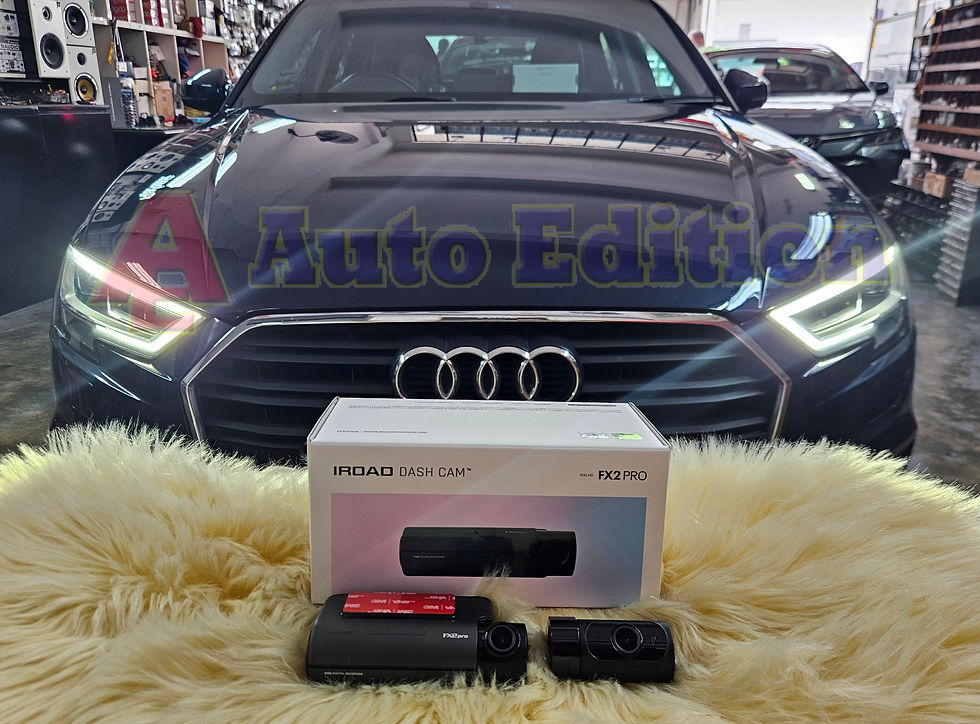 Audi A3 installed Car Dash Camera- IROAD FX2 Pro front & rear | Singapore | Auto Edition Car Dash Camera Singapore