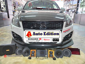 Suzuki Swift Car Audio upgrade – Dynaudio and Rebec Car Speakers, DSP Amplifier, Subwoofer, Android Radio Player and Reverse Camera | Plug & Play Audio upgrade with Auto Edition Singapore