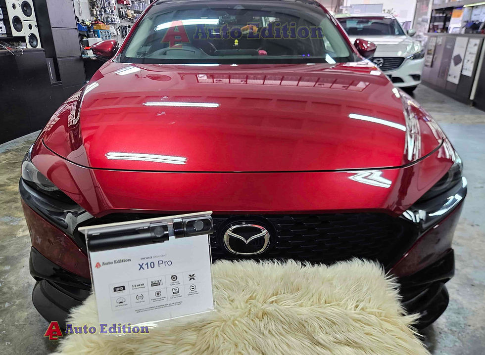 Mazda 3 Car Dash Camera - IROAD X10 Pro front & rear installed Singapore | Auto Edition