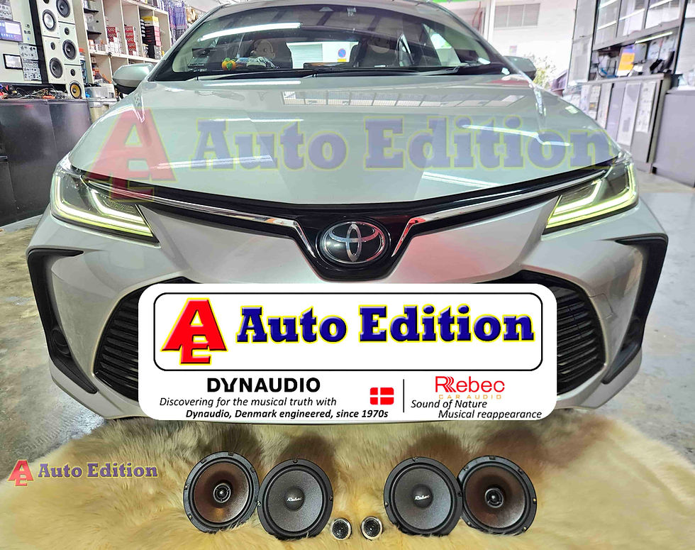 Toyota Corolla Altis Car Speakers upgraded to Rebec Car Audio - with Auto Edition | Singapore