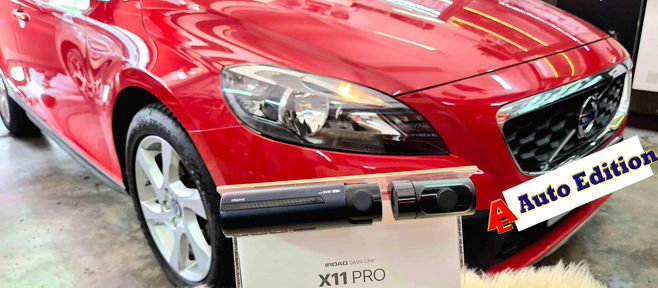 Volvo V40 Car Dash Camera - IROAD X11 Pro front & rear installed Singapore | Auto Edition