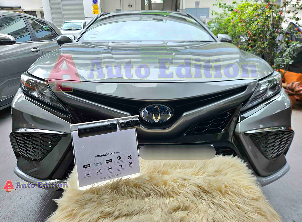 Toyota Camry Car Dash Camera - IROAD FX2 Pro front & rear installed Singapore | Auto Edition