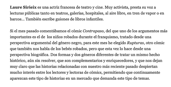 Rupturas, una historia de Laure Sirieix : un gran trabajo sobre la memoria