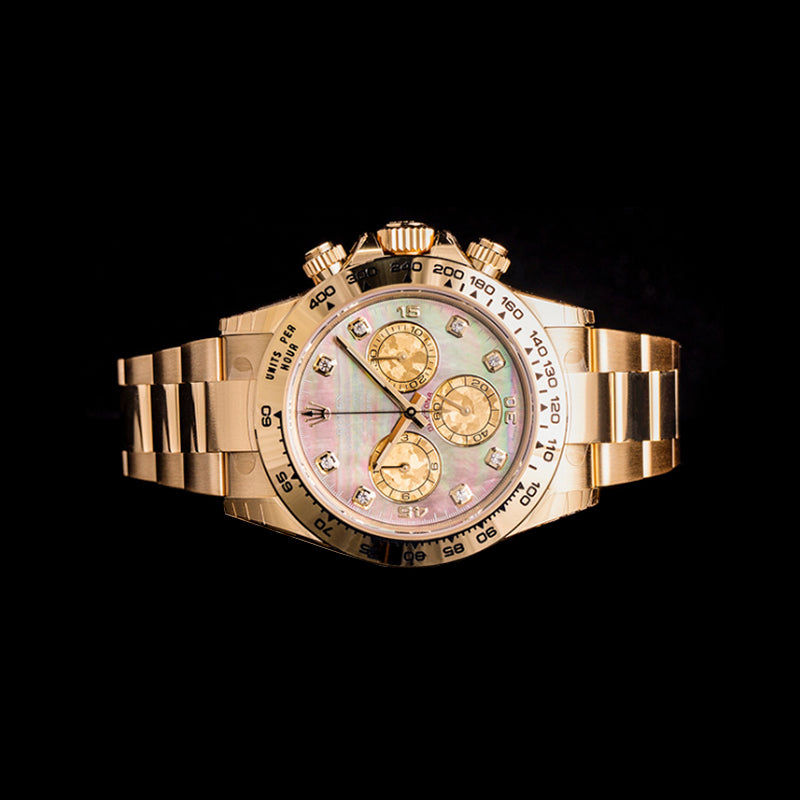 Thumbnail: Rolex Cosmograph Daytona 18ct Yellow Gold Automatic Black Mother Of Pearl Dial D