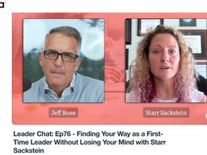 Leader Chat #76 - On Being a New Leader (podcast)