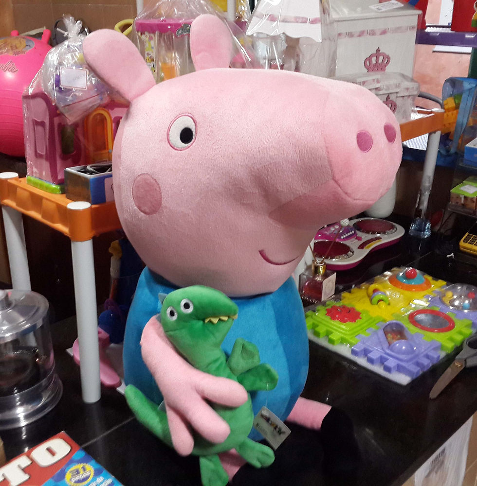 Miniatura: Peppa Pelúcia Grande George 70cm. Original Long Jump