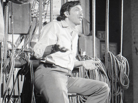 Bill Graham on Fillmore East stage. Dr. Arlene Q. Allen