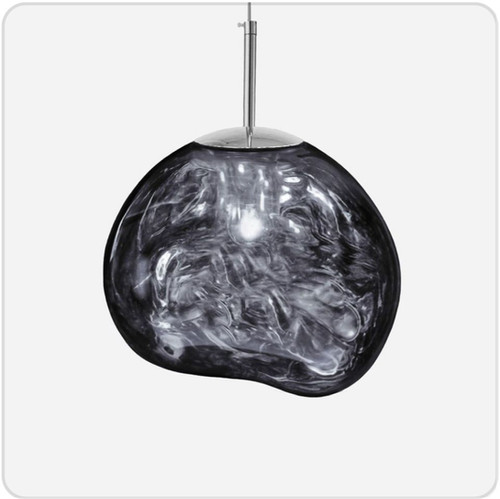 I--LITE LAVA MELT CHROME / SMOKE CEILING LIGHT - XL 36 CM | I—Lite