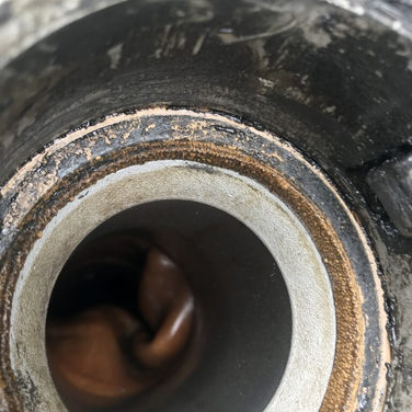 Rubber glove blocks suction, burn-up seal.