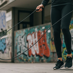Skipping in the street