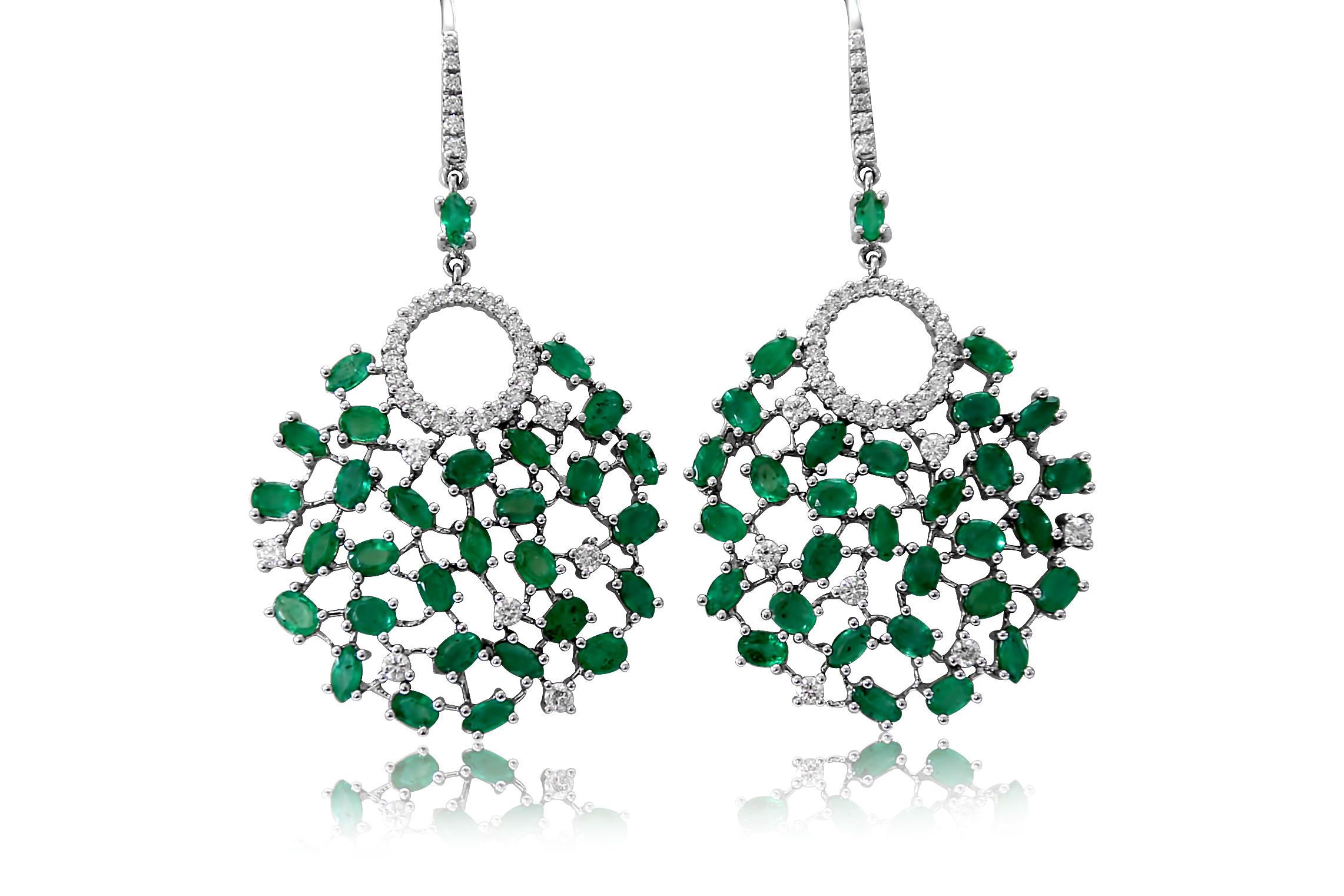 Entourage Emerald and Diamond Earrings