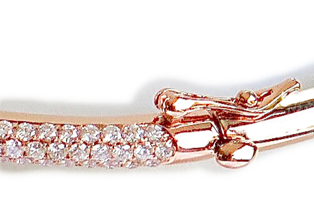 Thumbnail: Skinny Diamond Cuff Rose, White and Yellow Gold