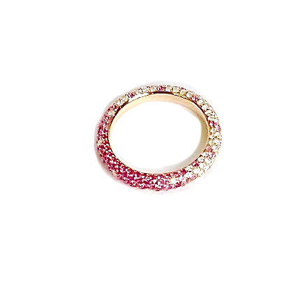 Thumbnail: Celestia White Diamond and Pink Sapphire Ring