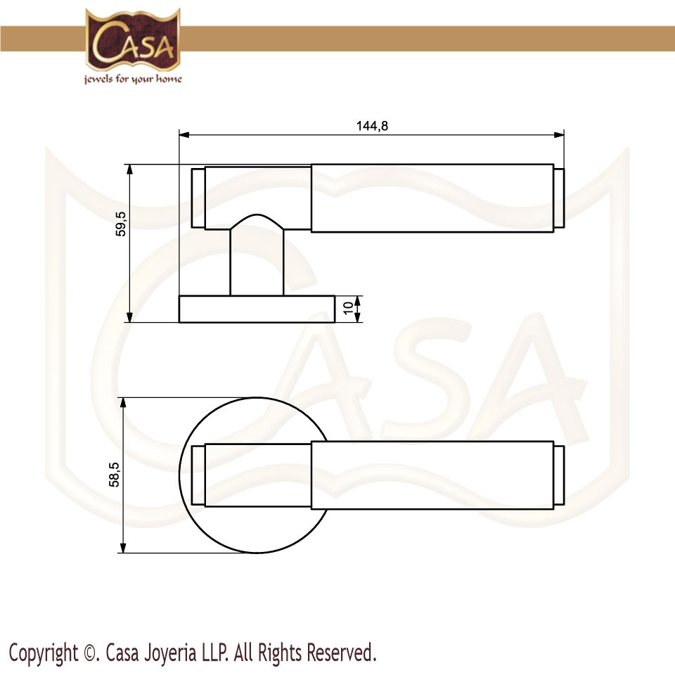 Thumbnail: Brass Mortise on Rose - 151