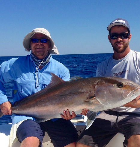 Large Amberjack caught deep sea fishing with fishprocharters.com