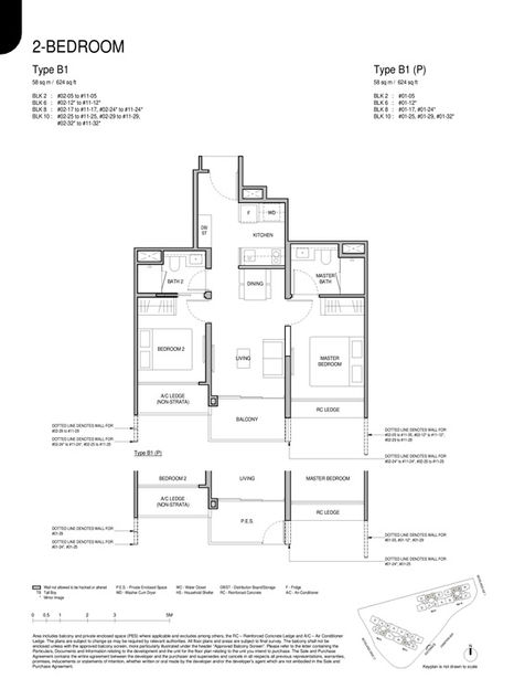 Norwood Grand Condo 2 Bedroom Floor Plan