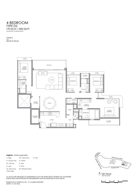 4-Bedroom, the biggest unit in River Modern