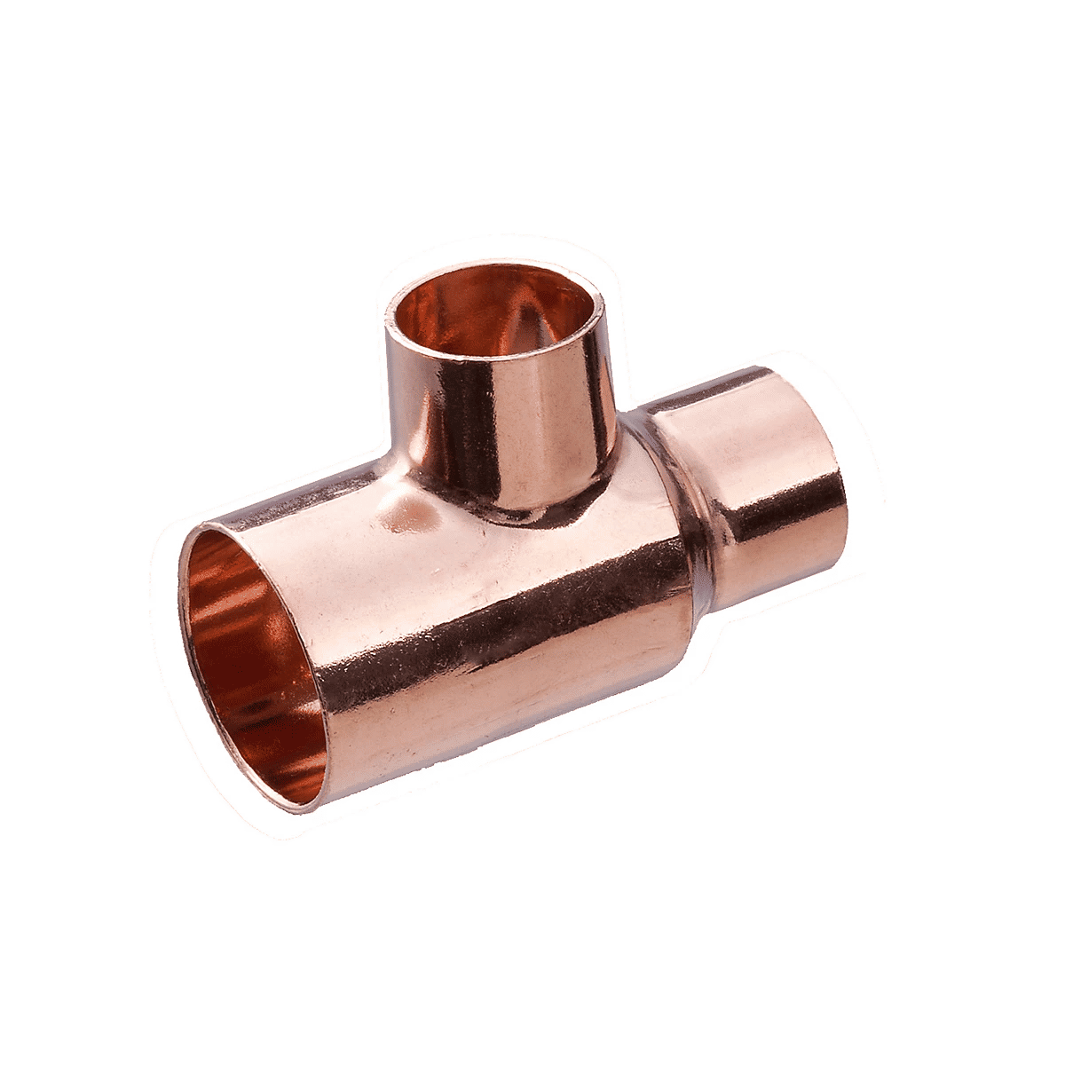 End Feed 22mm x 22mm x 15mm Reducing Tee