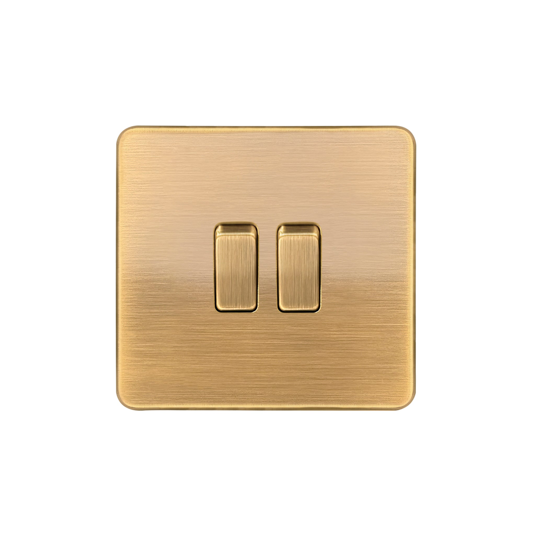 Screwless 10AX 2G 2-Way Switch - Antique Brass