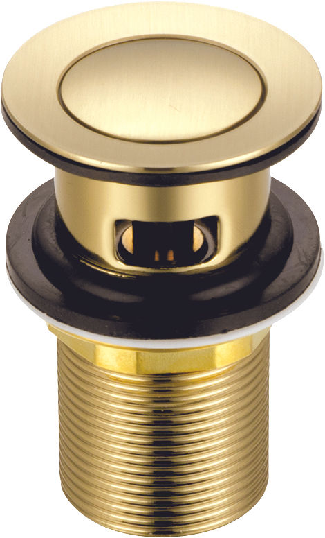 Brushed Gold Round Basin Slotted Waste