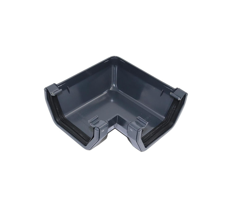 Anthracite Grey Square Guttering 90° Angle -114mm