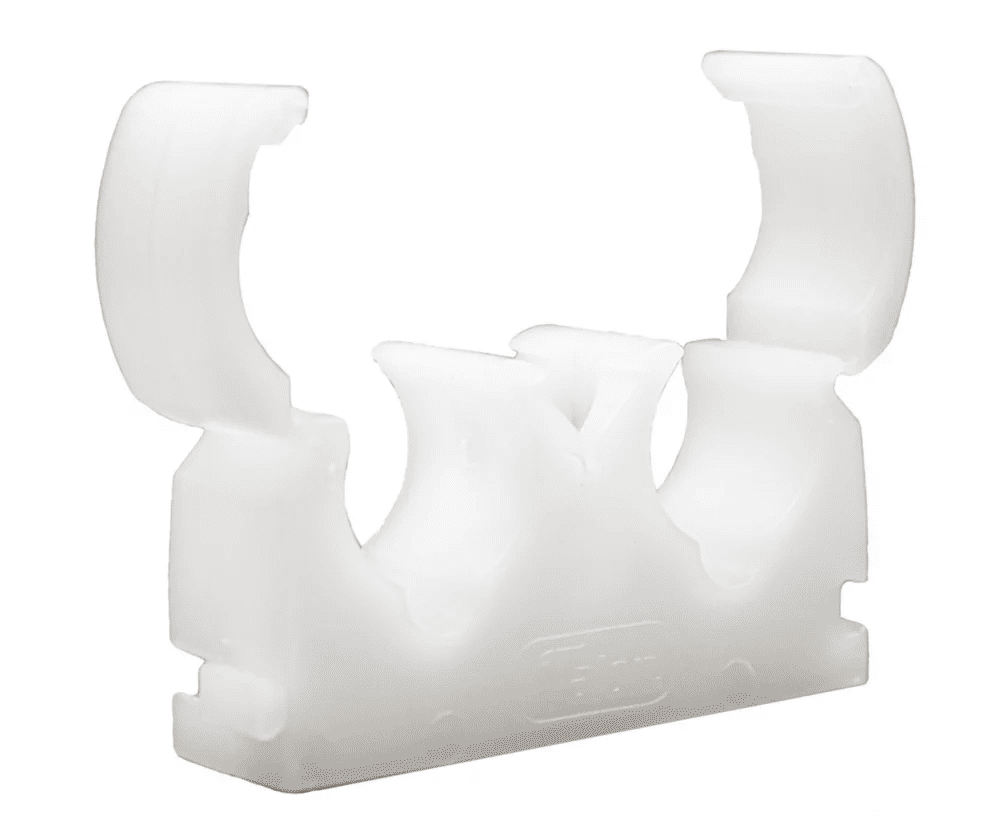 22mm Double Hinged Clip White (Pack of 100)