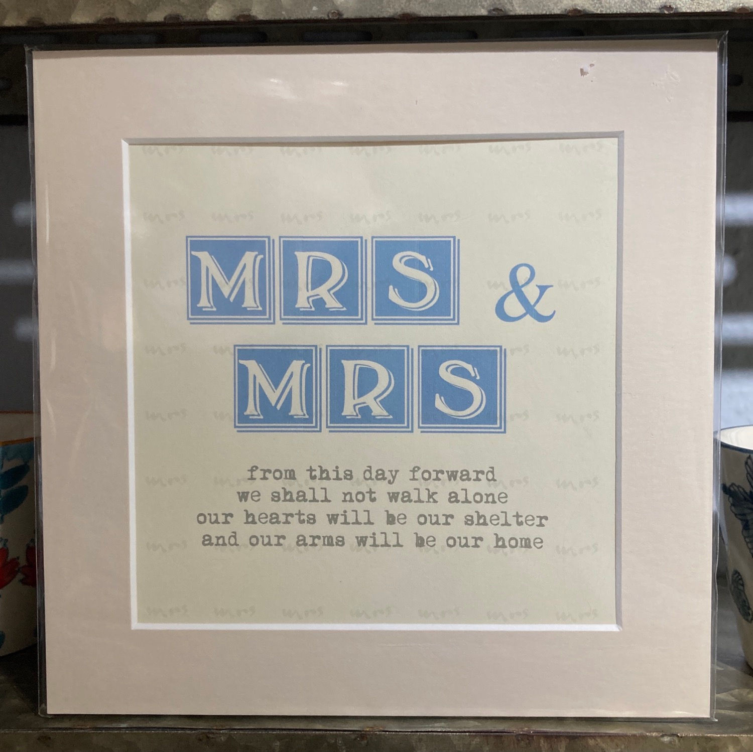mrs & mrs definition mounted print