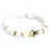 Thumbnail: Unisex Gold Hamsa White Howlite Gemstone Bracelet (calming*relaxing*peace)