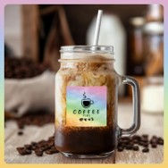 Thumbnail: Watercolour Square Printed Label