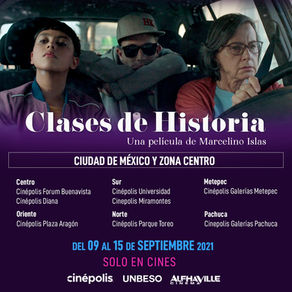 ¡Clases de historia llega a cartelera nacional!