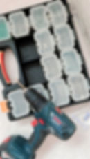A handyman's tool which is a drill with drill bit