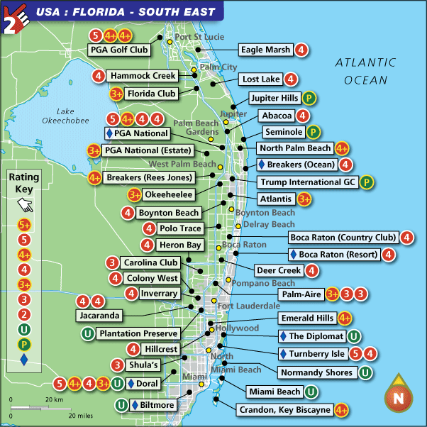 Golf Courses In Florida Map Golf Tour | Coastal Cup Golfers Tour