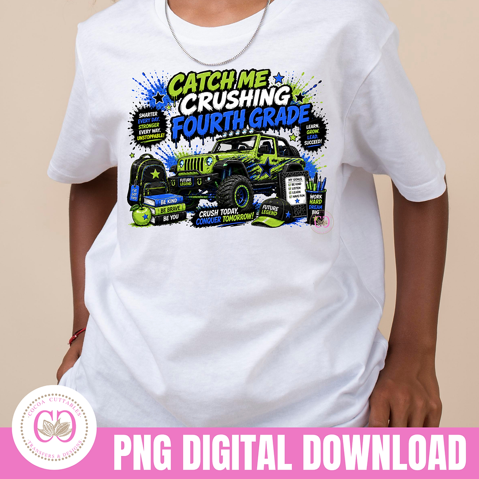 Thumbnail: Back To School Monster Truck Png Bundle, Pre K To 4th Grade, School Boy Png