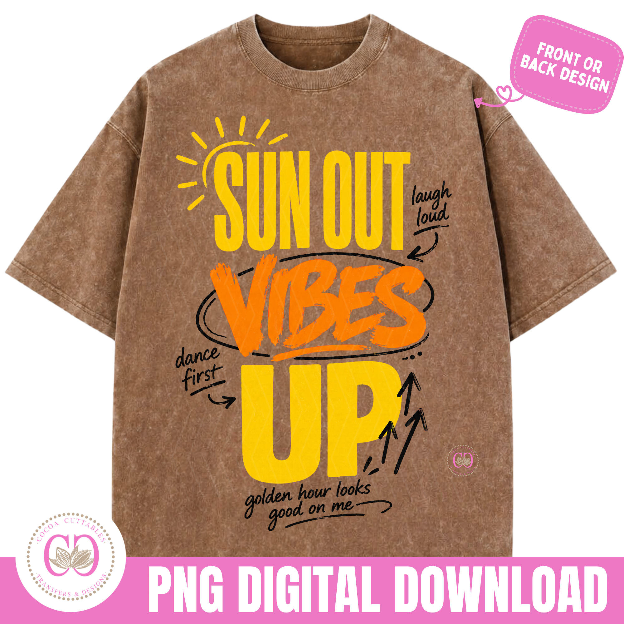 Sun Out Vibes Up Travel Png, Trendy Summer Vacation Png Sublimation