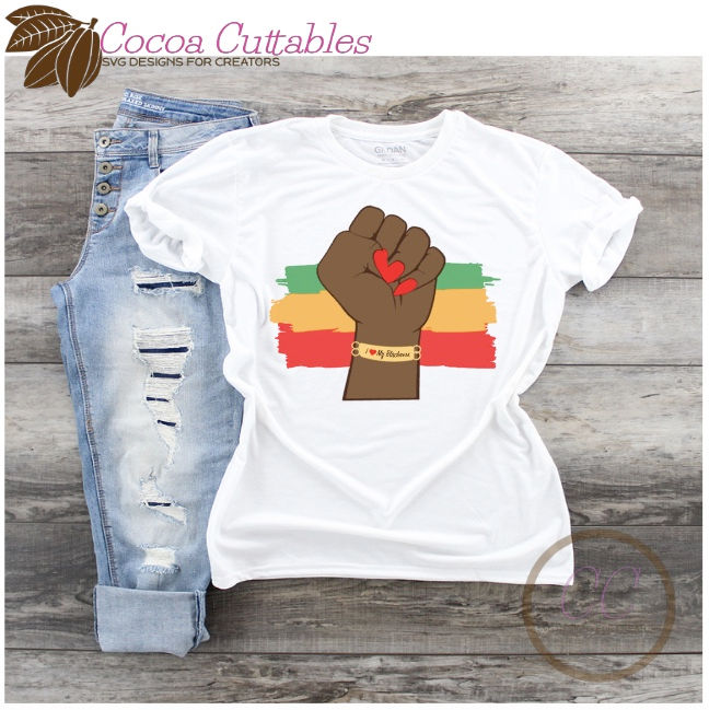 I Love My Blackness SVG | Black Power Fist SVG Cut File for Cricut Silhouette