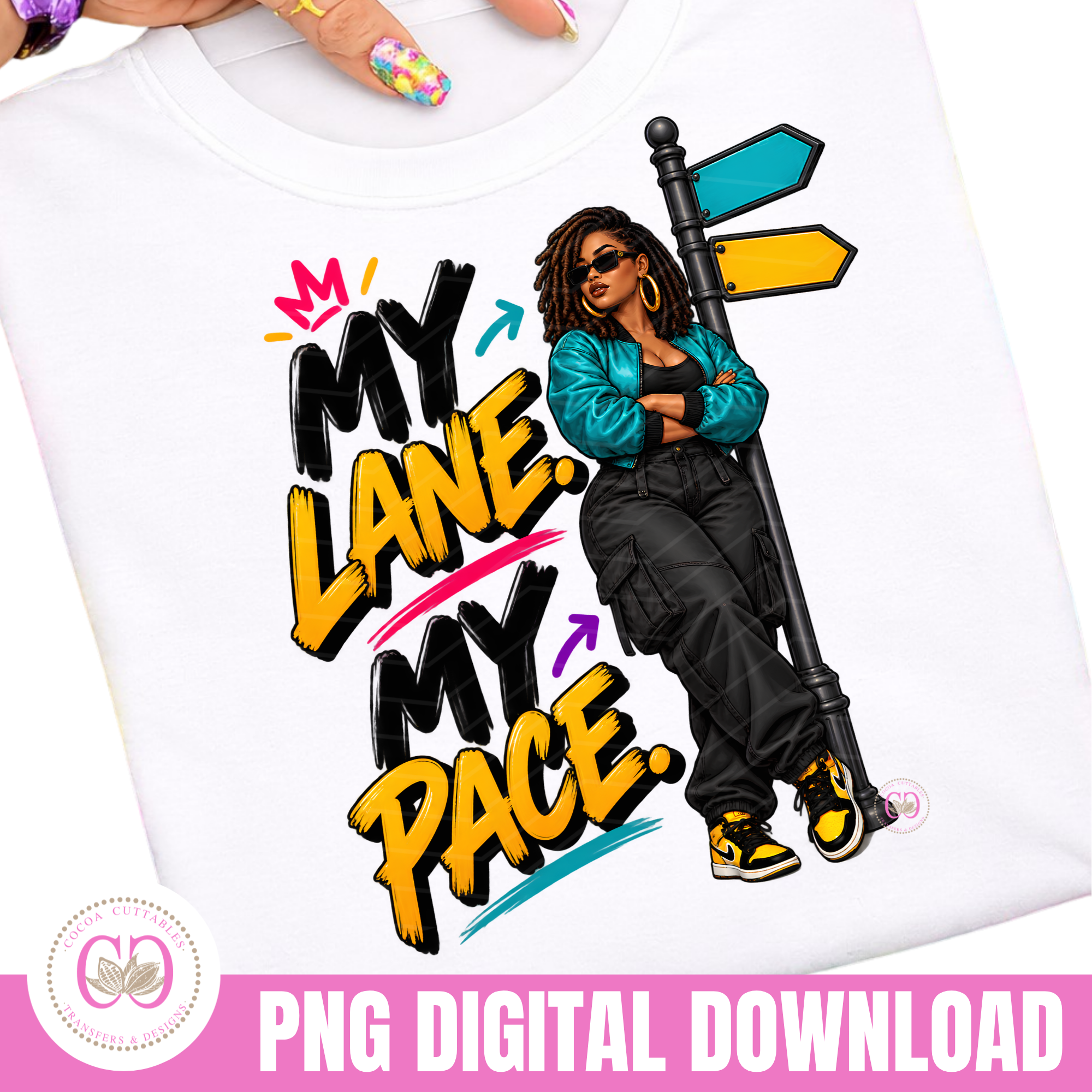 My Lane My Pace Png, Black Boss Babe Energy, Woman Sass Attitude Png
