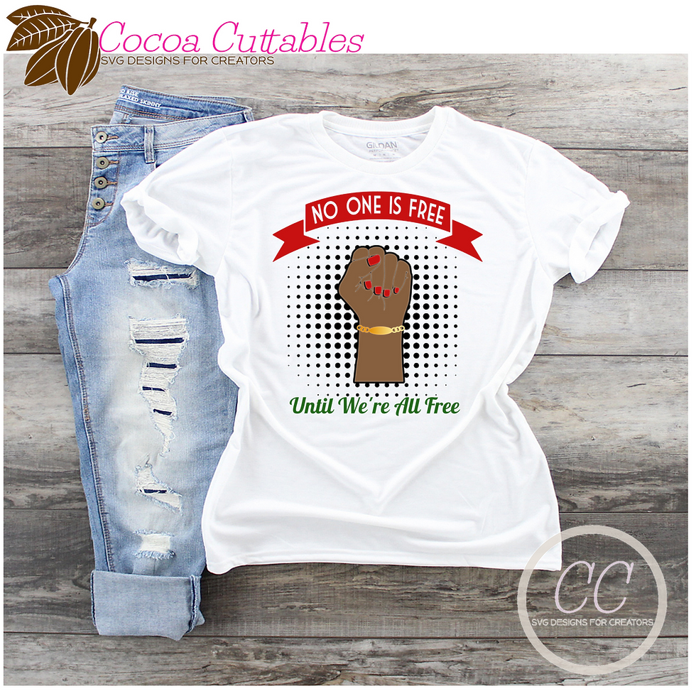 Thumbnail: No One is Free Until We're All Free SVG | Black Woman SVG Cut File for Cricut