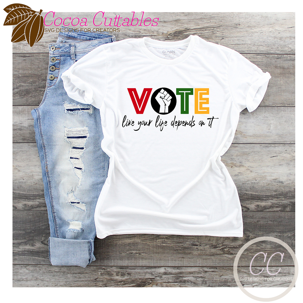 Thumbnail: Vote Like Your Life Depends On It SVG PNG Cut File for Cricut Silhouette