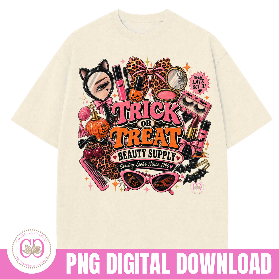 Thumbnail: Trick Or Treat Beauty Supply Halloween Glam Cosmetics Retro Trendy Halloween Png