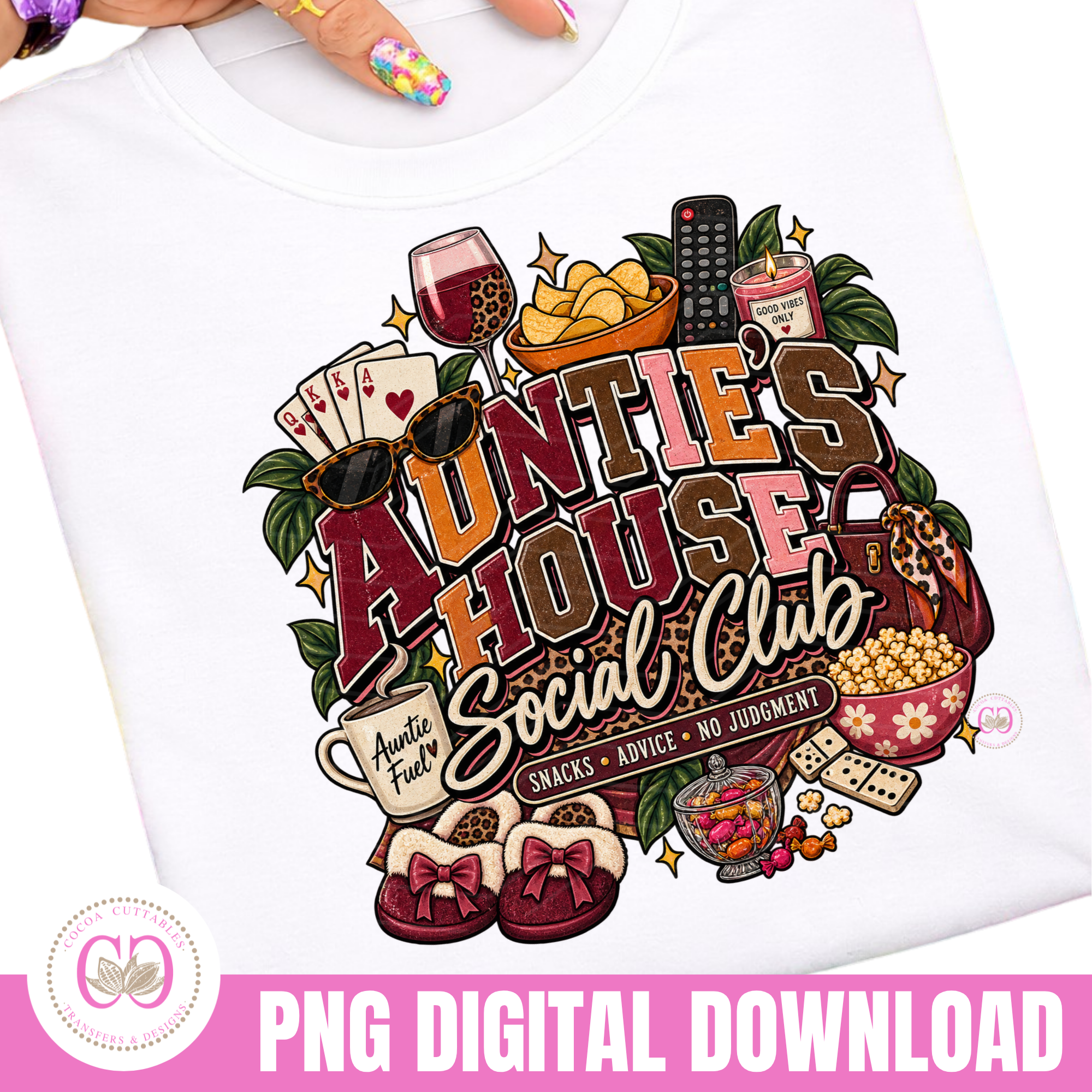 Auntie's House Social Club, Cool Aunts Club Png, Aunt Life Png