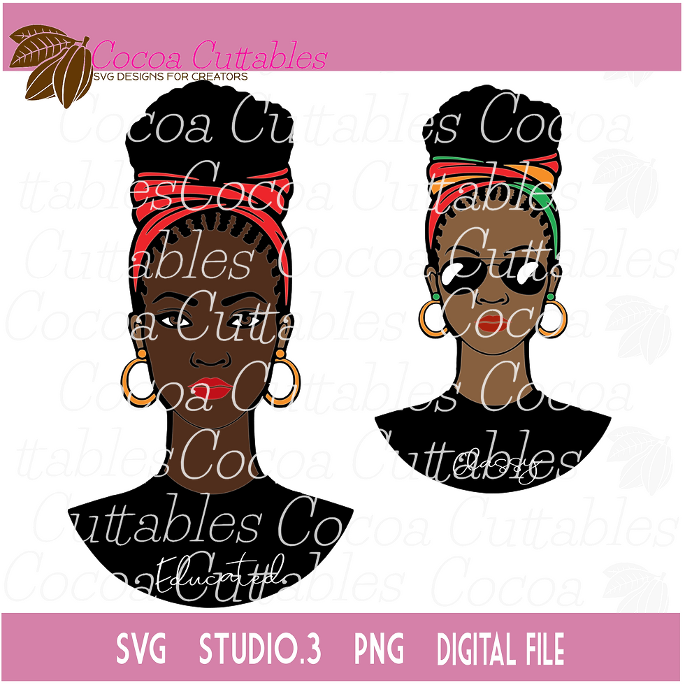 Thumbnail: Black Woman SVG Bundle SVG Cut File for Silhouette Cricut